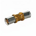 Муфта-пресс Giacomini 20х20 мм RM102Y007, прямая, соединительная, латунь