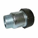 Муфта обжимная Gebo 1" (31.4-34.2), НР, соединительная, чугун оцинкованный