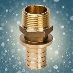 Переходник аксиальный Gappo 20-R 1/2" НР G1307.2004, соединительный, латунь