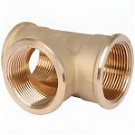 Тройник резьбовой 2"-2"-2", ВР-ВР-ВР, равнопроходной, латунь