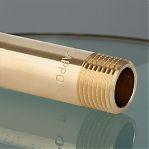 Удлинитель резьбовой Gappo 1″-1″, НР-НР, L 200 мм, G1222.06200, прямой, латунь