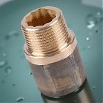 Удлинитель резьбовой Viega 30-3/4", ВР-НР, прямой, бронза хромированная