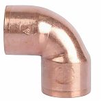 Угол медный двухраструбный, 35 мм х 90°, под пайку, для водоснабжения и отопления