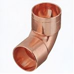 Угол медный двухраструбный, 35 мм х 90°, под пайку, для водоснабжения и отопления