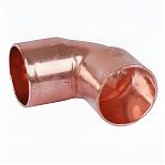 Угол медный двухраструбный, 35 мм х 90°, под пайку, для водоснабжения и отопления