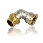 Угольник 90 гр. резьбовой TST 1/2"-1/2", НР-ВР,  TST.132.0303, с ограничителем, латунь