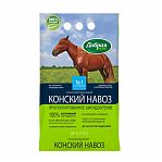 Удобрение Добрая сила Конский навоз, гранулированное, пролонгированное, 2 кг