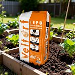 Торф верховой Veltorf сфагновый нейтрализованный с известью, 150 л