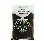 Торф универсальный Лама Торф Богатырь, с микоризной грибницей, 5 л