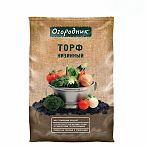 Торф низинный Огородник для обогащения почвы, полностью готовый к применению, 9 л