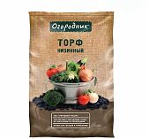 Торф низинный Огородник для обогащения почвы, полностью готовый к применению, 9 л