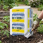 Торф верховой Фаско Щедрая Земля кислый прессованный, для растений, 100 л