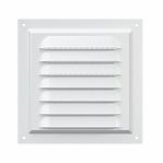 Решетка вентиляционная Era 1515МЭ с сеткой, 150х150 мм, сталь, белая