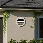 Решетка вентиляционная Era 15РКН, наружная, d 150 мм, пластик, круглая, слоновая кость