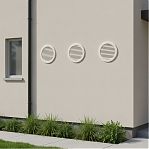 Решетка вентиляционная Era 15РКН, наружная, d 150 мм, пластик, круглая, слоновая кость