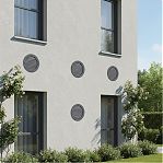 Решетка вентиляционная Era 15РКН, наружная, d 150 мм, пластик, круглая, серая