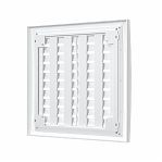 Решетка вентиляционная регулируемая Era, 2020РРП, 200х200 мм, белый, пластик