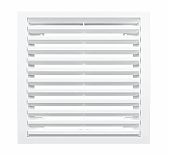 Решетка вентиляционная регулируемая Era 3535РРН, наружная, 350х350 мм, белая, пластик