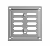 Решетка вентиляционная регулируемая Era 1010MER Silver, 100х100 мм, оцинкованная сталь, цвет серебристый