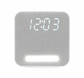 Радиобудильник Harper HCLK-2060, LED, питание от сети, бело-серый