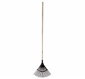 Грабли для листвы Fiskars с деревянным черенком
