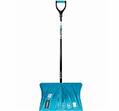 Лопата для снега  Palisad LUXE COLOR LINE 615015 с металлической пластиной, металлопластиковый черенок