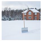 Лопата для снега Сибртех 61680, оцинкованная сталь, деревянный черенок, 370х420х1370 мм