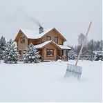 Лопата для снега Сибртех 61680, оцинкованная сталь, деревянный черенок, 370х420х1370 мм