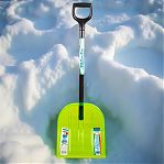 Лопата для снега ЦентроИнструмент Felicita 2472 автомобильная, поликарбонат, стальной черенок, 106 см