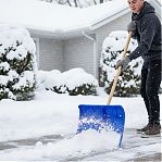 Лопата для снега Сибин ЛП-500, 421835, закругленная форма ковша, без черенка, пластик