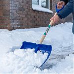 Лопата для снега Сибин ЛПА-500, 421847, пластиковая, с алюминиевым черенком, 500 мм