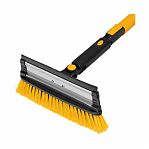 Щетка-сметка для снега Denzel 55308, со скребком, автомобильная, пластик, алюминий, 900-1200 мм