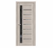 Дверь межкомнатная Браво-27 Cappuccino Melinga Mirox Grey ДО60, 153-1236, со стеклом 2000 x 600 мм