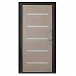 Дверь металлическая Дверной континент, Рубикон Царга Капучино 2050х960 мм, входная, Левая L