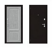 Дверь металлическая Bravo Эконом Optim 033-2714, серый клен, антик медный, 205х86 L