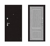 Дверь металлическая Bravo Эконом Optim 033-2714, серый клен, антик медный, 205х86 L