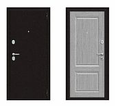 Дверь металлическая Bravo Эконом Optim 033-2716, серый клен, антик медный, 205х96 L