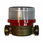 Счетчик воды Экомера ЭКО-15 L-80 Э-15У-80-СК, 1/2", Ду15, L80, универсальный, антимагнитный, красное кольцо