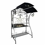 Мангал стальной Вегас, с дровницей и подвесом для казана, 1050х1500х2200 мм