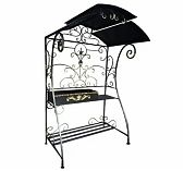 Мангал стальной Вегас, с дровницей и подвесом для казана, 1050х1500х2200 мм