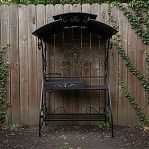 Мангал стальной Вегас, с дровницей и подвесом для казана, 1050х1500х2200 мм