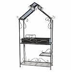 Мангал кованый Имение, для дачи и шашлыка, сталь, с крышей, ширина 40 см