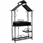 Мангал кованый Имение, для дачи и шашлыка, сталь, с крышей, ширина 40 см