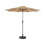 Зонт садовый C080017, 2700х2700 мм, с подставкой 120х510х510 мм, цвет бежевый, полиэстер, металл