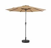 Зонт садовый C080017, 2700х2700 мм, с подставкой 120х510х510 мм, цвет бежевый, полиэстер, металл