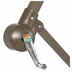 Зонт садовый C080015, с регулировкой наклона, зеленый, 2500х3000х3000 мм, полиэстер, металл 