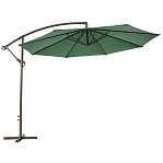 Зонт садовый C080015, с регулировкой наклона, зеленый, 2500х3000х3000 мм, полиэстер, металл 