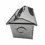 Коптильня горячего копчения ЭЛИТ Мини, крышка домиком, 200х200х400 мм, 16 л, нержавеющая сталь