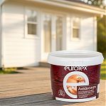 Защитно-декоративное покрытие Eurotex Аквалазурь для древесины, полуглянцевый блеск, Белый, 2.5 кг