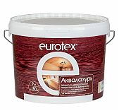 Защитно-декоративное покрытие Eurotex Аквалазурь для древесины, полуглянцевый блеск, Белый, 9 кг